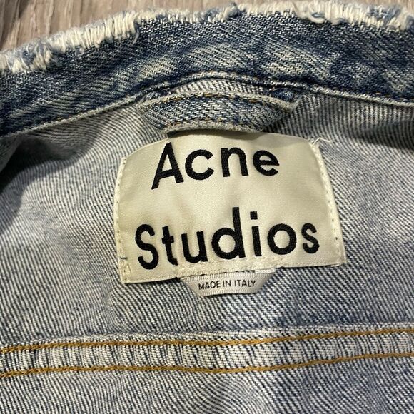 ACNE Studios Denim Top Jacket in Indigo Fray Size 32 / 00 US - Picture 11 of 13
